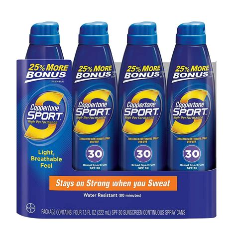Coppertone Sport Sunscreen Spray 30 SPF