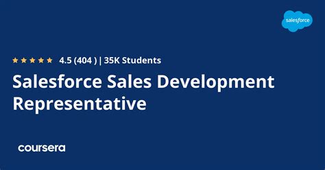 Coursera Salesforce Sales Development Representative Professional Certificate commercials