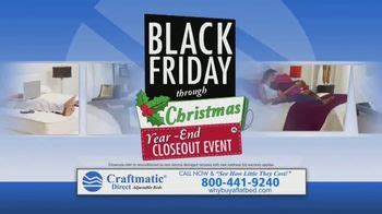 Craftmatic Black Friday Through Christmas Year-End Closeout Event TV Spot, 'Adjustable: 50 Less' created for Craftmatic