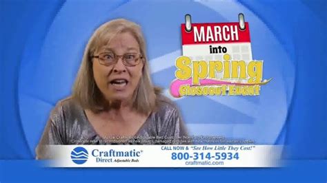 Craftmatic Spring Into Savings Closeout Event TV Spot, 'Now You Can: 50 Less'