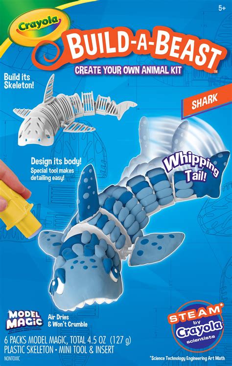 Crayola Build A Beast Bundle Craft Kit, Shark logo