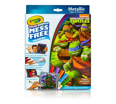 Crayola Color Wonder Metallic Coloring Kit Teenage Mutant Ninja Turtles