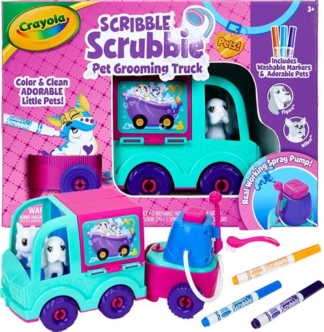 Crayola Scribble Scrubbie Pets Pet Grooming Truck Playset logo