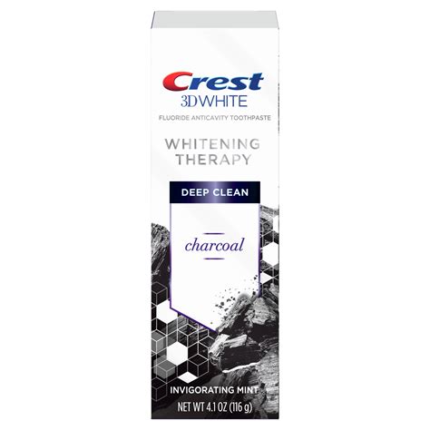 Crest 3D Whitening Therapy Charcoal With Tea Tree Oil logo