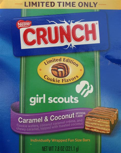 Crunch Girl Scout Candy Bars Caramel and Coconut