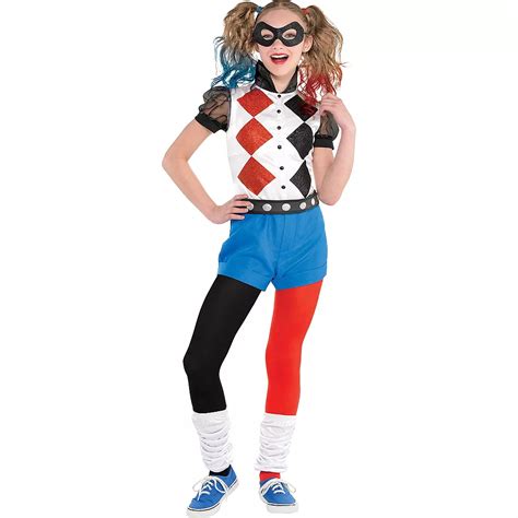 DC Super Hero Girls Girls Romper Harley Quinn Costume logo