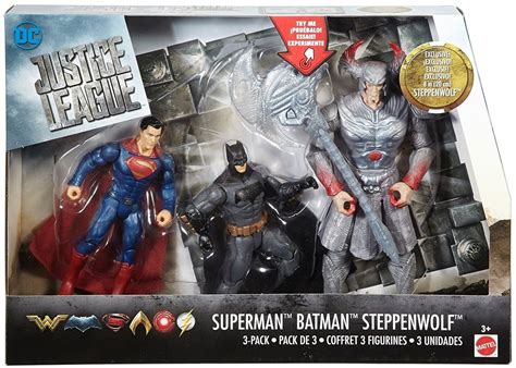DC Universe (Mattel) Justice League Batman, Steppenwolf, Superman 3-Pack Figures logo
