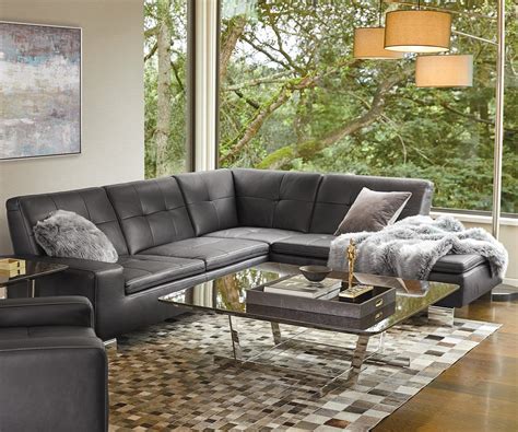 Dania Furniture Francesca Leather Sectional commercials