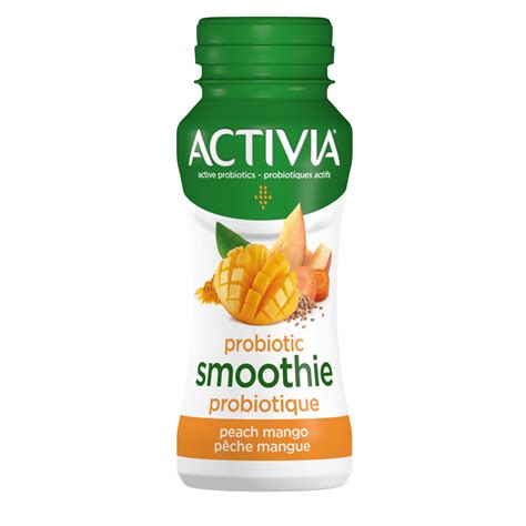 Dannon Activia Probiotic Smoothie Flax Seeds, Mango, Carrot, Peach & Turmeric