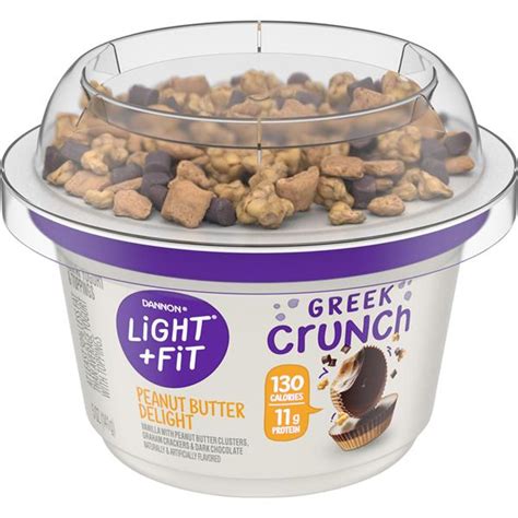Dannon Light & Fit Greek Crunch Peanut Butter Delight logo