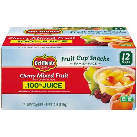 Del Monte Cherry Mixed Fruit Cups logo