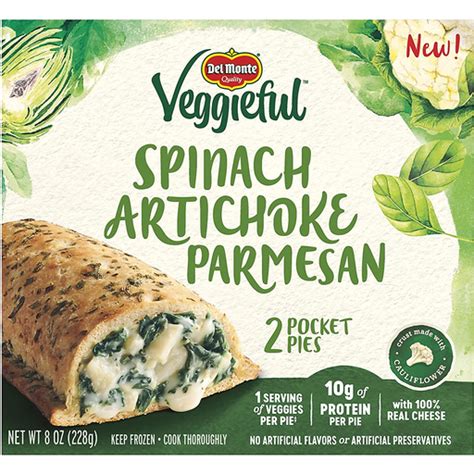 Del Monte Veggieful Spinach Artichoke Parmesan Pocket Pies logo