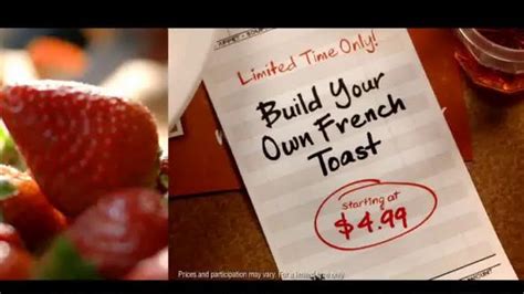 Denny's Build Your Own French Toast TV Spot featuring McNally Sagal