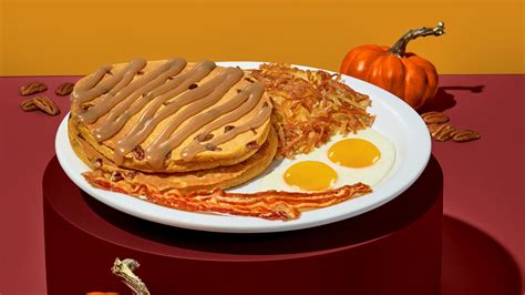 Denny's Pumpkin Pecan Pancake Breakfast