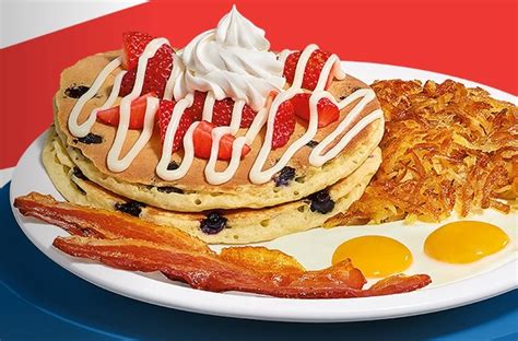 Denny's Red, White, and Blue Pancakes logo