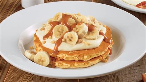 Denny's Salted Caramel & Banana Cream Pancakes logo