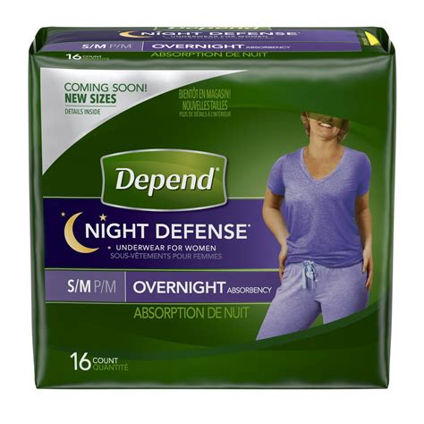 Depend Night Defense Underwear for Women logo