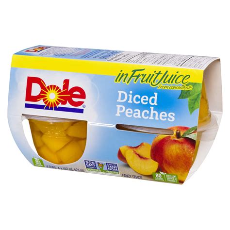 Dole Fruit Bowls: Diced Peaches logo