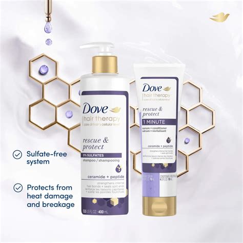 Dove (Hair Care) Hair Therapy Rescue & Protect 1 Minute Serum + Conditioner logo