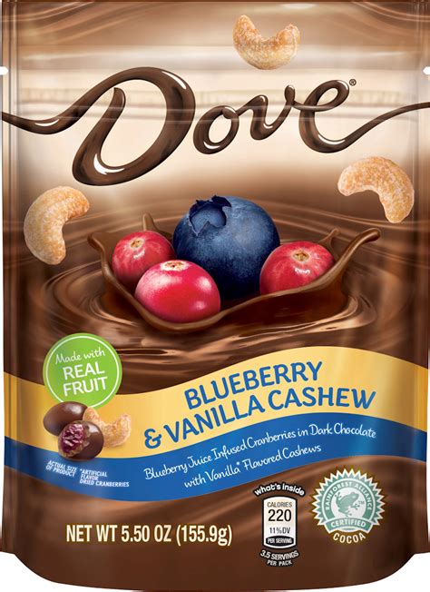Dove Chocolate Fruit and Nut Blend Blueberry and Vanilla Cashew