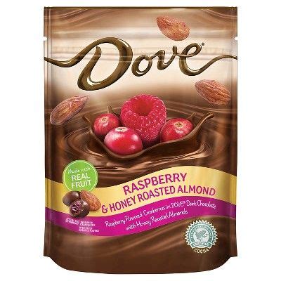 Dove Chocolate Fruit and Nut Blend Raspberry & Honey Roasted Almond logo
