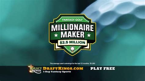 DraftKings TV Spot, 'Fantasy Golf Millionaire Maker'