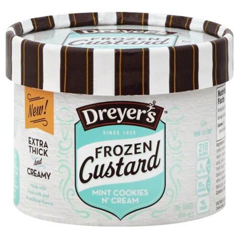 Dreyers Frozen Custard Mint Cookies N' Cream