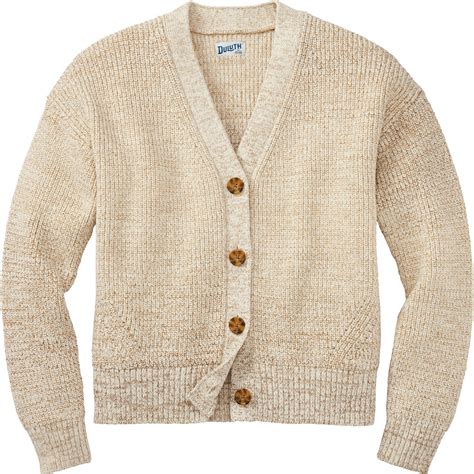 Duluth Trading Company Womens Plus Heritage Shaker Stitch Cardigan Sweater commercials