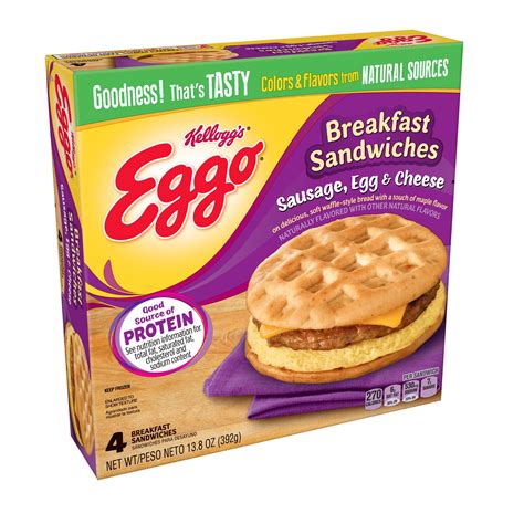EGGO Waffles Breakfast Sandwiches Sausage, Egg & Cheese logo