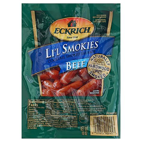 Eckrich Li'l Smokies Beef Cocktail Smoked Sausage logo