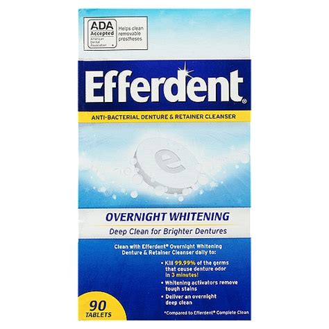 Efferdent Overnight Whitening logo