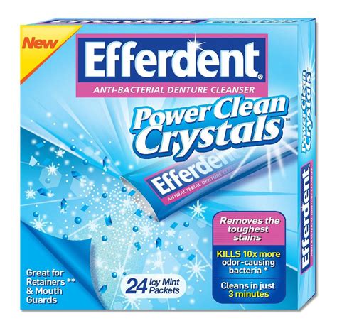 Efferdent Power Clean Crystals logo