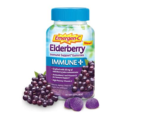 Emergen-C Elderberry Immune+ Immune Support Gummies