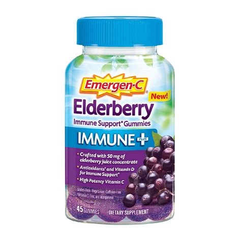 Emergen-C Elderberry Immune+ Immune Support Gummies
