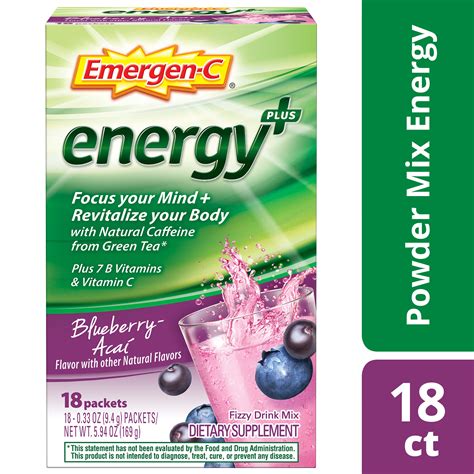Emergen-C Energy+ Blueberry-Açai Drink Mix logo