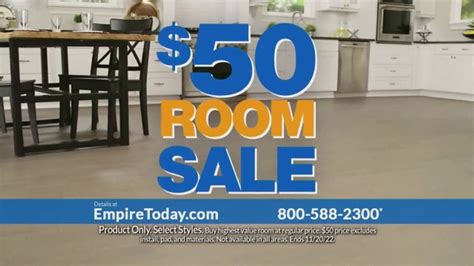 Empire Today $50 Room Sale TV Spot, 'No Limit: Laminate, Carpet, Hardwood'