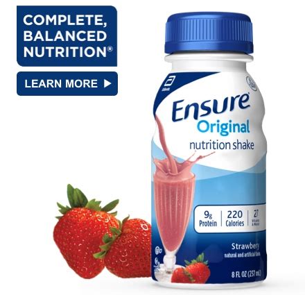 Ensure Original Strawberry Nutrition Shake commercials