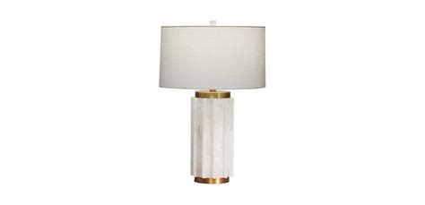 Ethan Allen Ribbed Alabaster Table Lamp