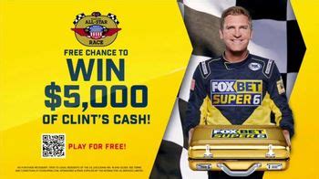 FOX Bet Super 6 TV Spot, 'NASCAR All-Star Race: $5,000' Featuring Clint Bowyer