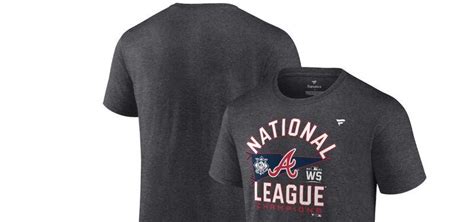 Fanatics.com Atlanta Braves 2021 Division Series Winner Locker Room T Shirt logo