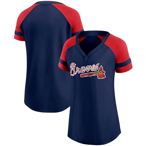 Fanatics.com Atlanta Braves Women's 2021 Postseason the Horn V-Neck T-Shirt photo