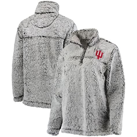 Fanatics.com Indiana Hoosiers Women's Sherpa Super Soft Quarter-Zip Pullover Jacket
