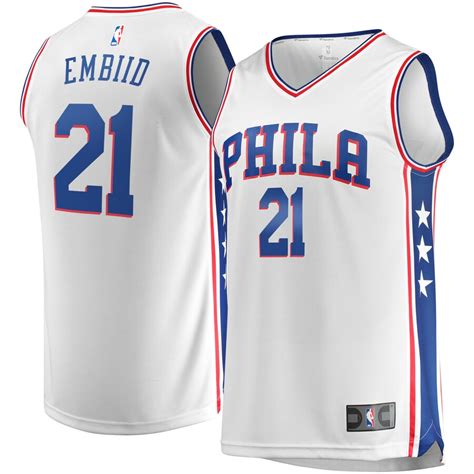 Fanatics.com Joel Embiid Philadelphia 76ers Fast Break Replica Jersey logo