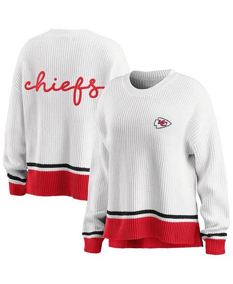 Fanatics.com Kansas City Chiefs WEAR By Erin Andrews Women's Knit Colorblock Sweater logo