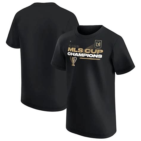 Fanatics.com LAFC 2022 MLS Cup Champions Black Locker Room T-Shirt logo