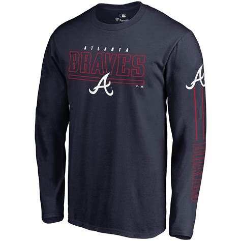Fanatics.com Mens Atlanta Braves Navy Official Team Wordmark T-Shirt logo