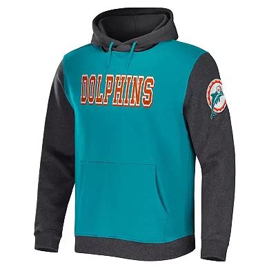 Fanatics.com Miami Dolphins NFL x Darius Rucker Collection Colorblock Pullover Hoodie logo