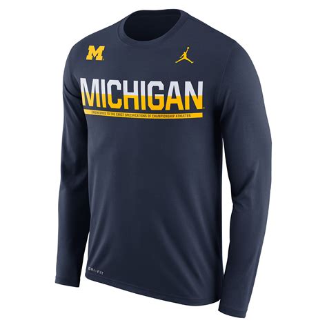 Fanatics.com Michigan Wolverines Jordan Brand Coaches Sideline Performance Long Sleeve logo