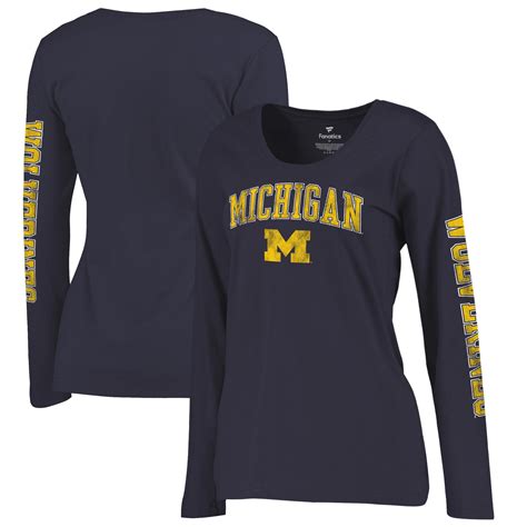 Fanatics.com Michigan Wolverines Women's Primary Logo V-Neck T-Shirt logo