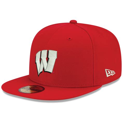 Fanatics.com New Era Wisconsin Badgers 59FIFTY Fitted Hat logo
